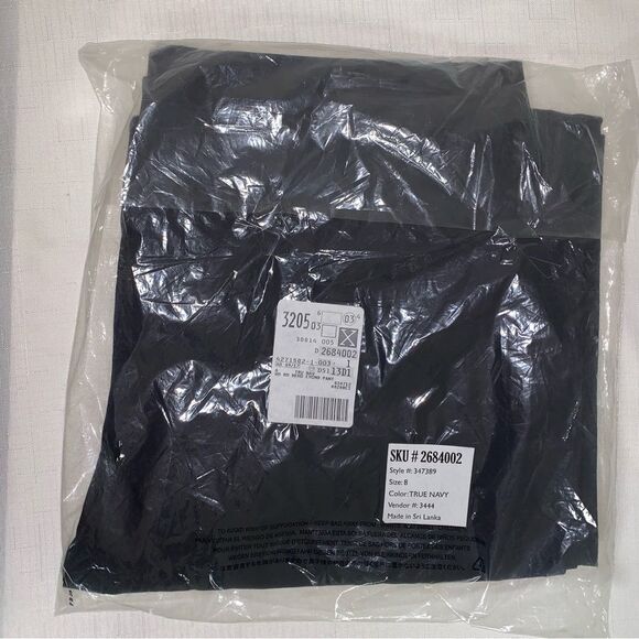 NEW LANDS' END Women's 8 Slim Leg Chino Pants True Navy Flat Front Spring Preppy - Picture 4 of 8